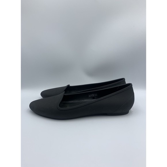 CROCS Shoes - CROCS Eve Iconic ballet flats comfort pointed toe Slip on Black Women's 11